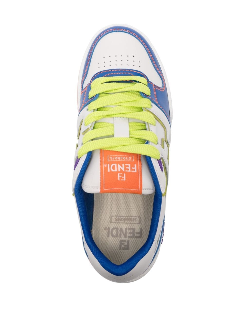 Match leather sneakers - 4