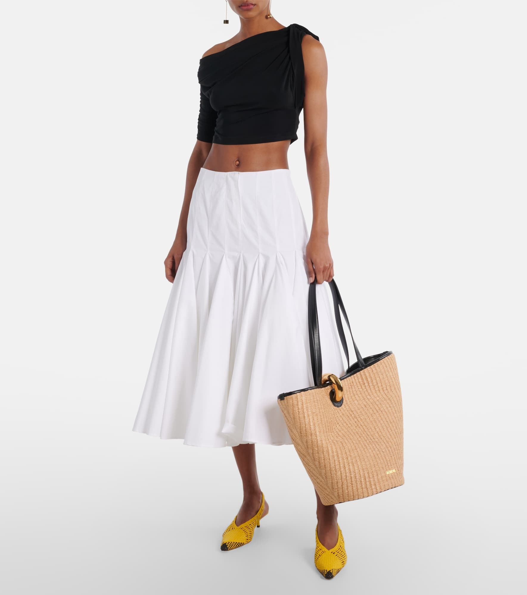Bambola raffia-effect basket bag - 5