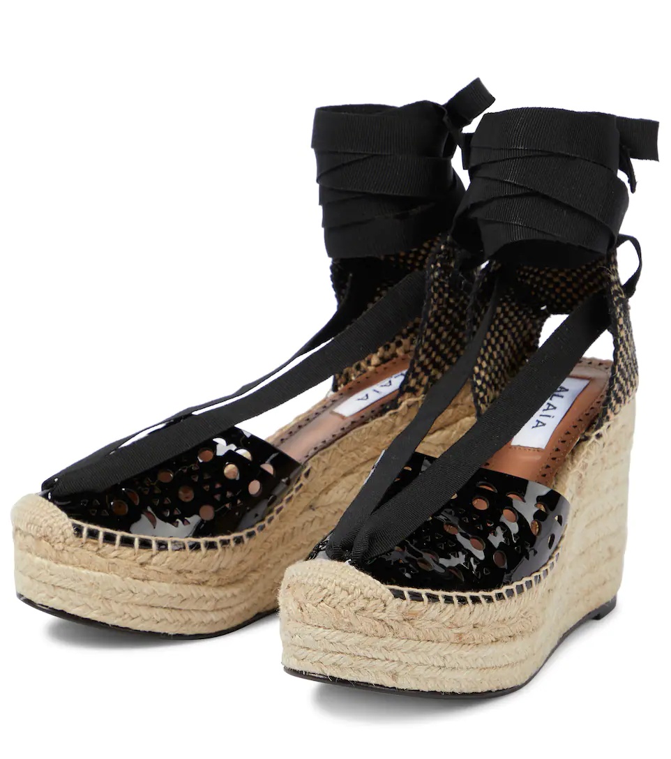 Laser-cut espadrille wedges - 5