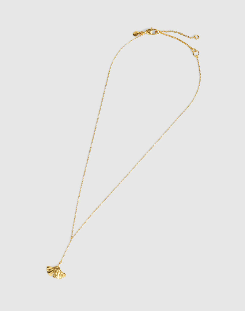 Ginko Leaf Lariat Necklace 3