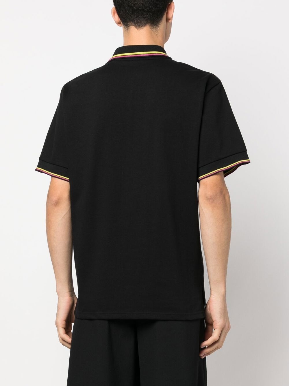 waved logo print polo shirt - 4