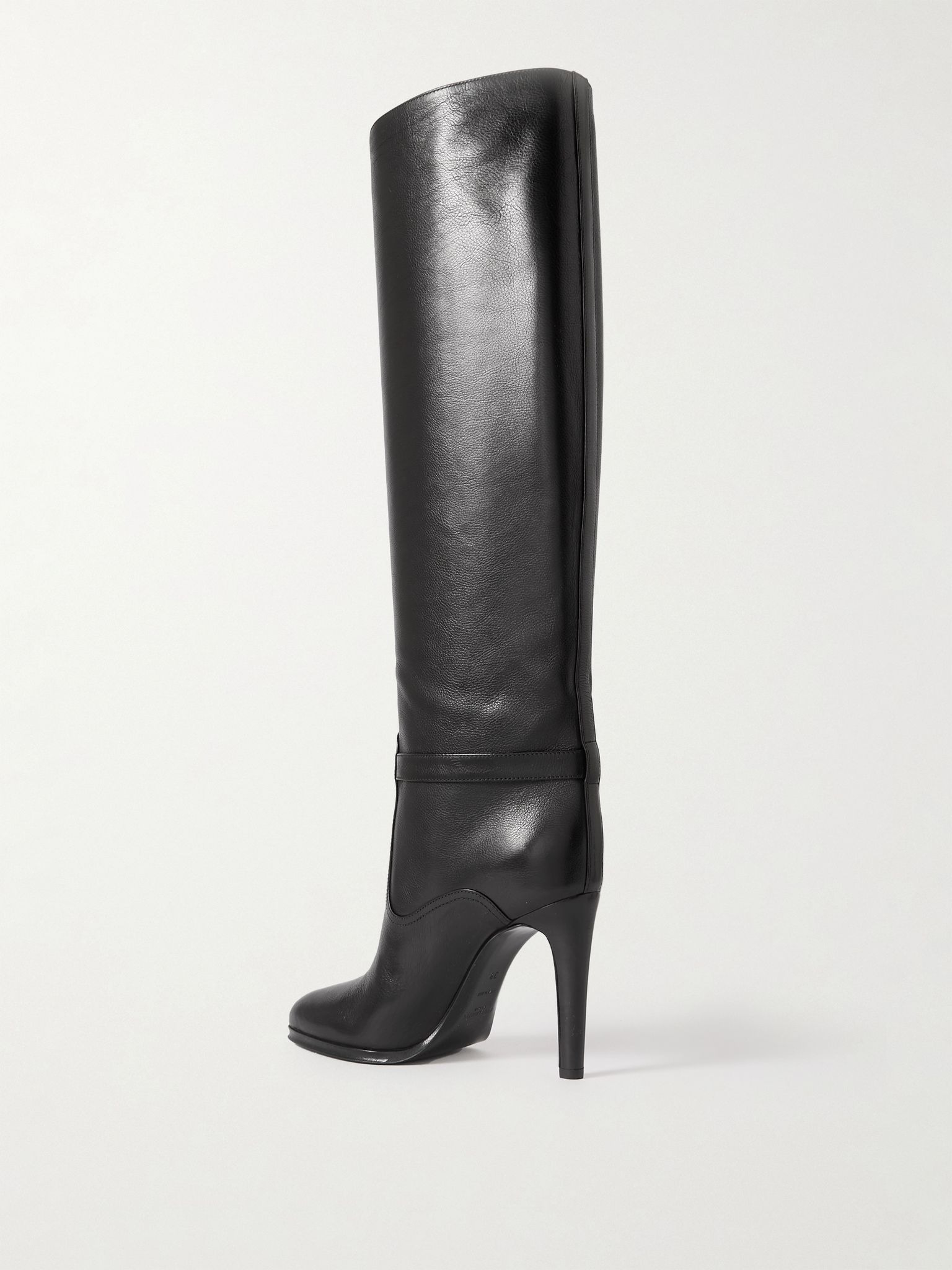 Diane logo-embellished leather knee boots Black - 3