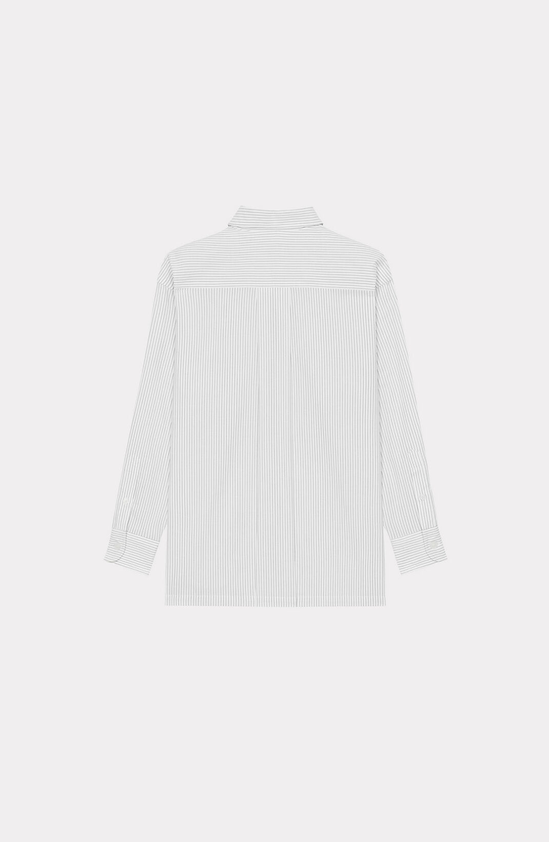 'BOKE Flower' crest oversized striped shirt - 2