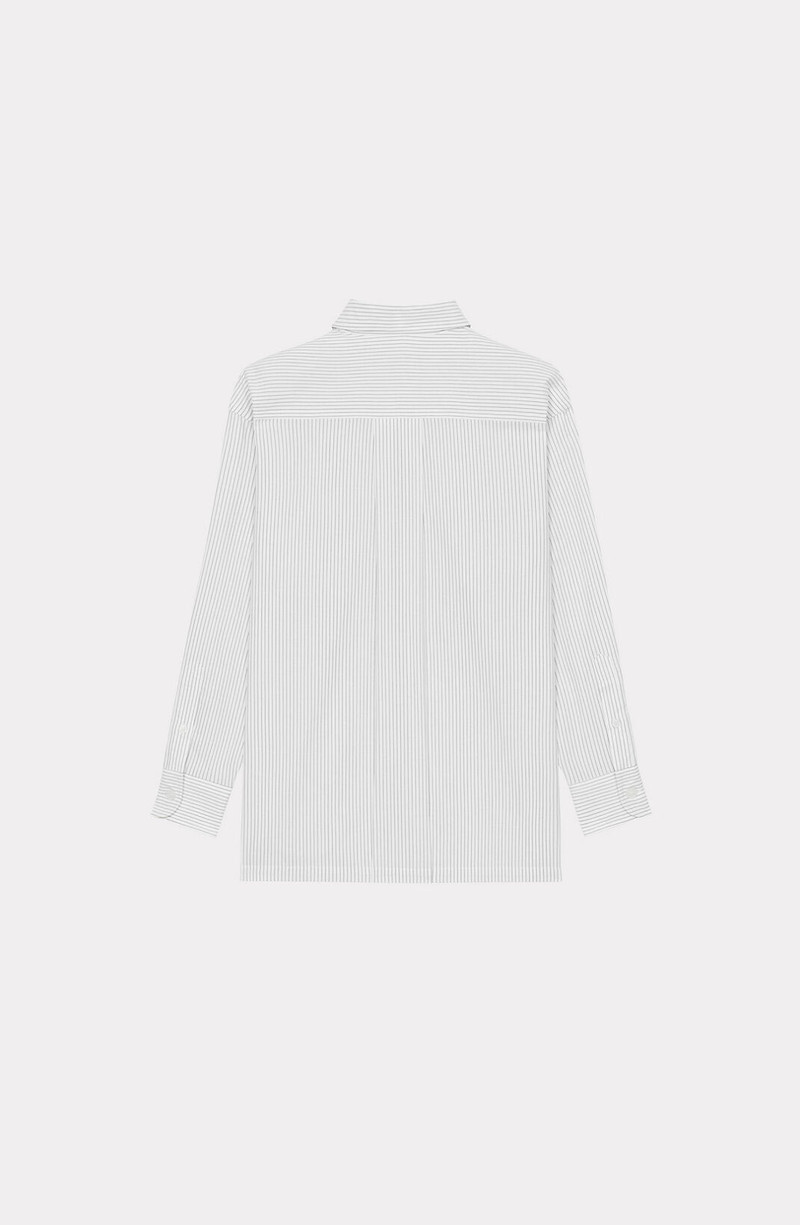 KENZO 'BOKE Flower' crest oversized striped shirt outlook