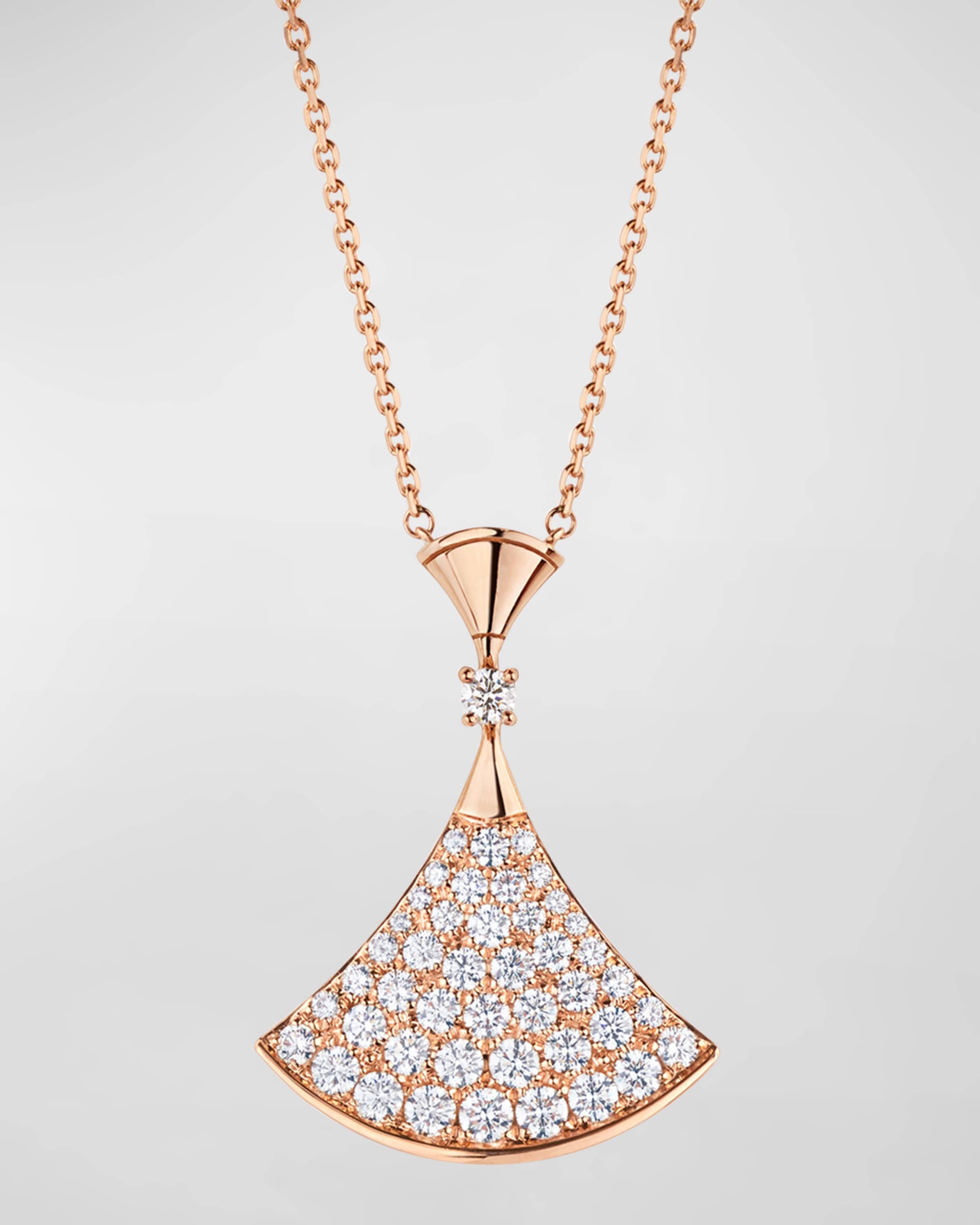 Divas' Dream Diamond Pendant Necklace in 18k Rose Gold - 1