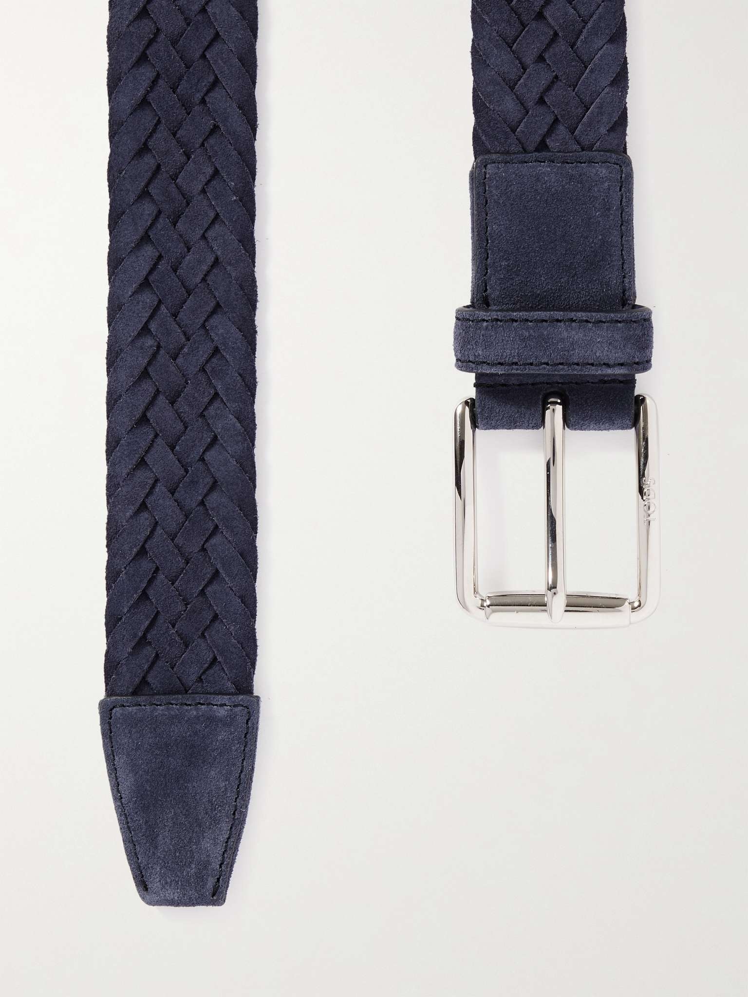 3.5cm Woven Suede Belt - 6