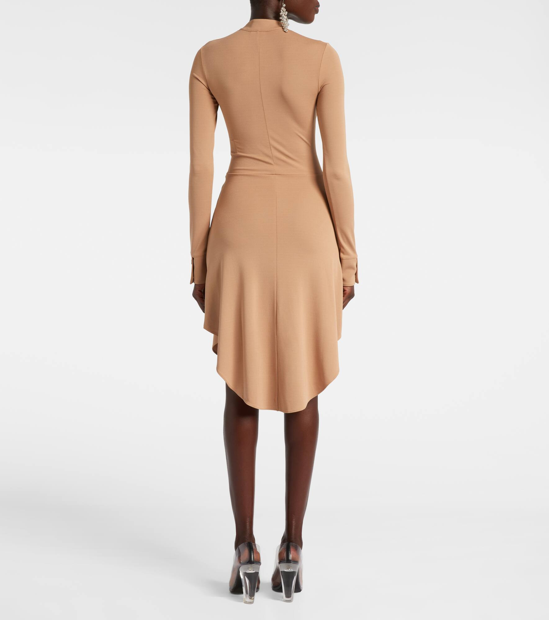 Biker crêpe jersey minidress - 3