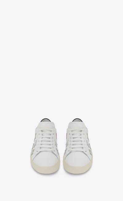 SAINT LAURENT court classic sl/06 metallic california sneakers in leather outlook