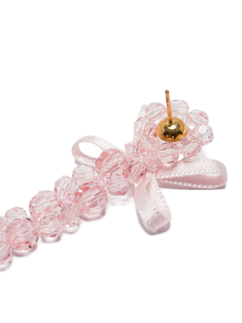Simone Rocha Simone Rocha Crystal-beaded Bow Earrings outlook