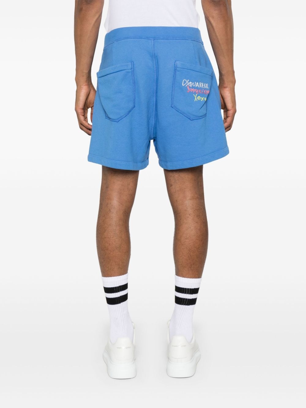 logo-embroidered shorts - 4
