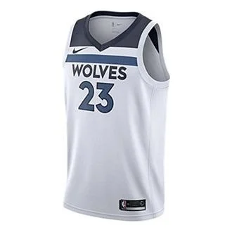 Nike NBA Basketball Jersey Vest SW Fan Edition Minnesota Timberwolves Jimmy Butler 23 White Blue 864 - 1
