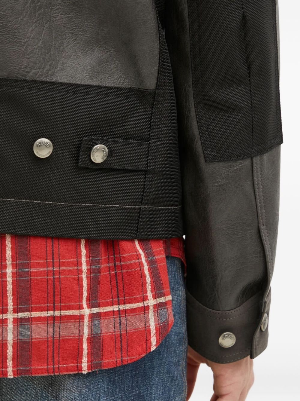 panelled zip-up work jacket - 5