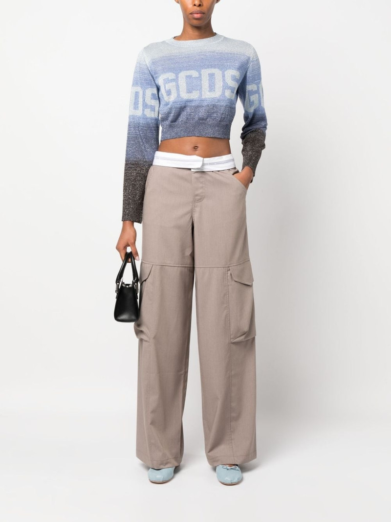 GCDS wide-leg cargo trousers outlook