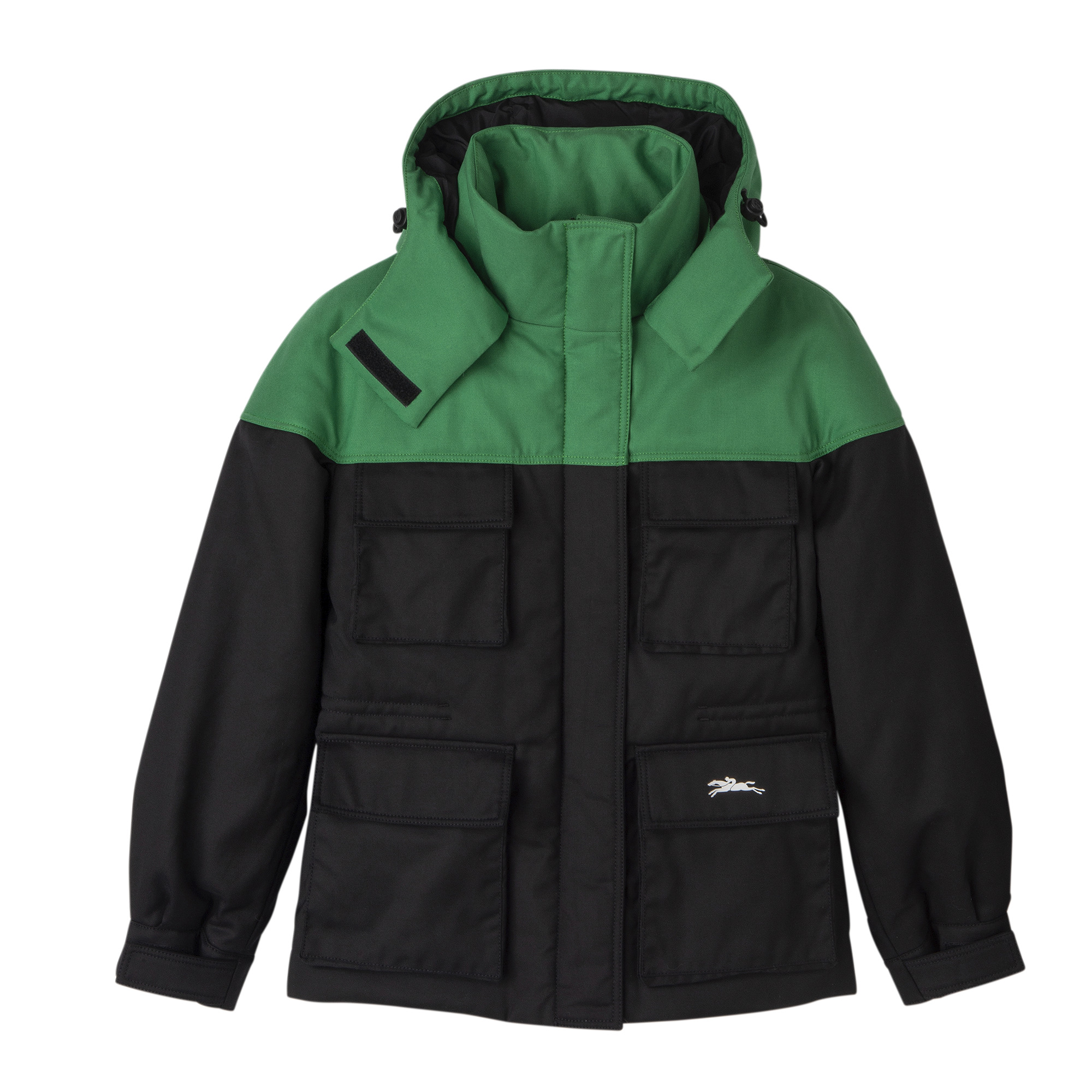 Short parka Green - Technical canvas - 1
