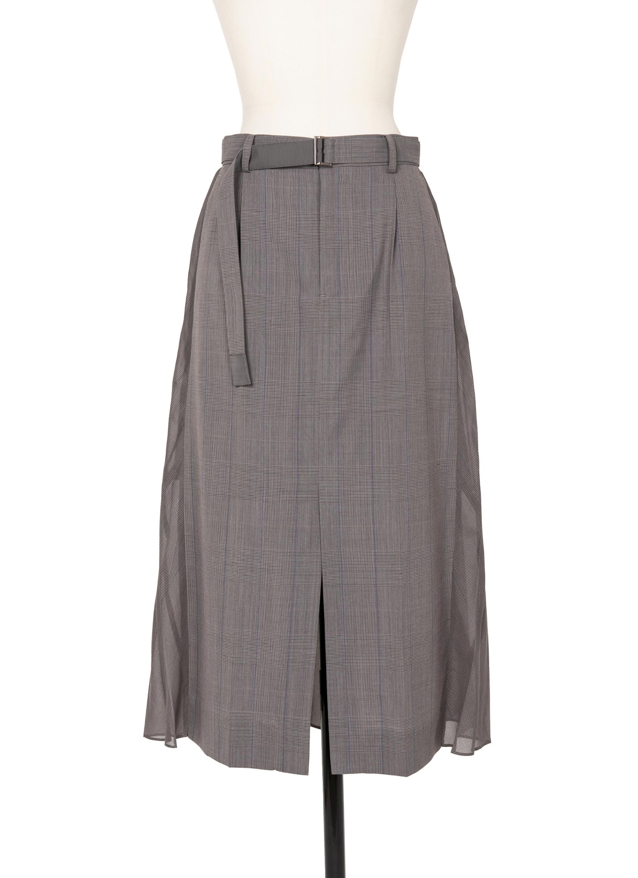 Chalk Stripe / Glencheck Skirt - 1
