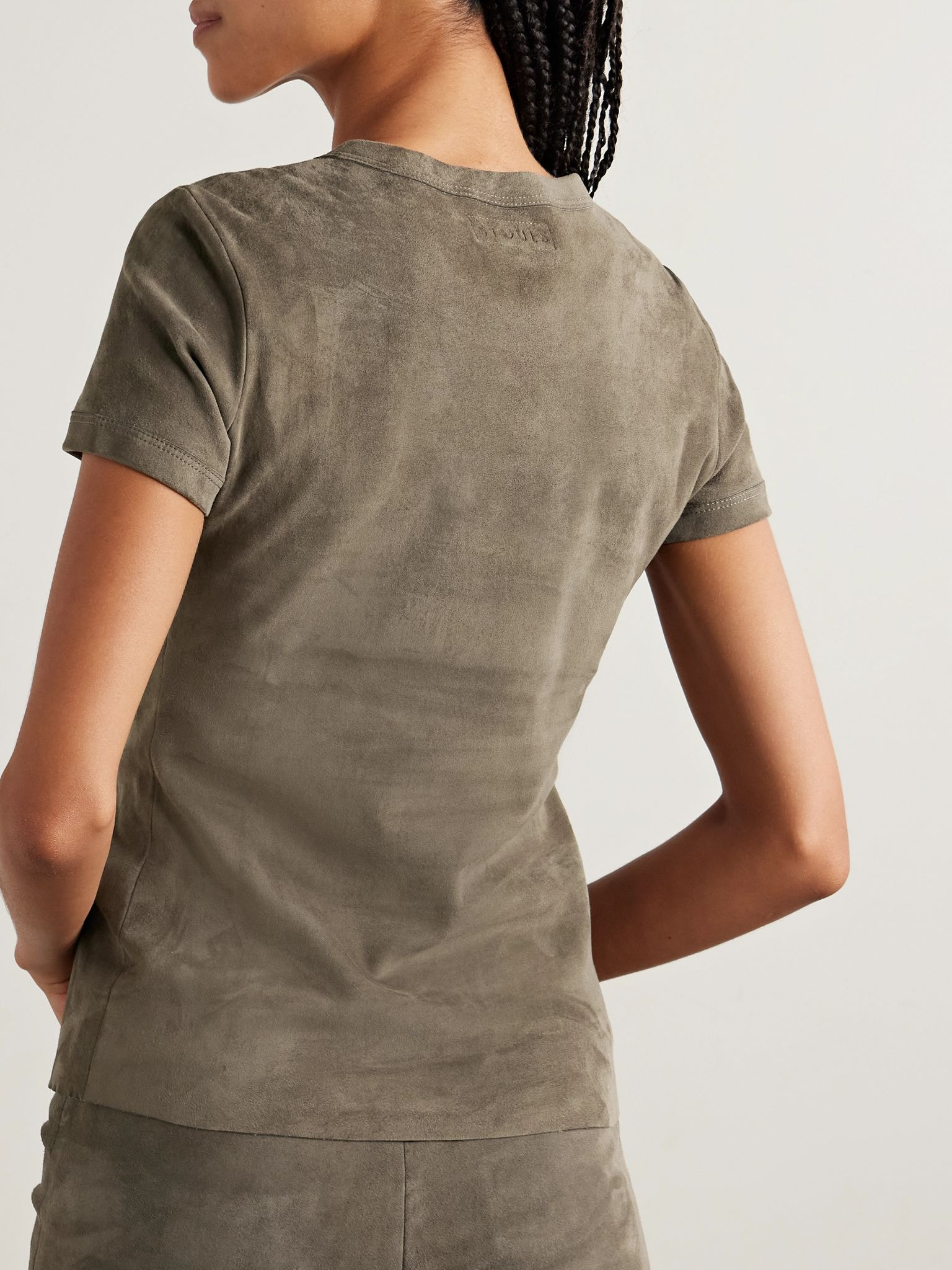Suede T-shirt Gray - 3