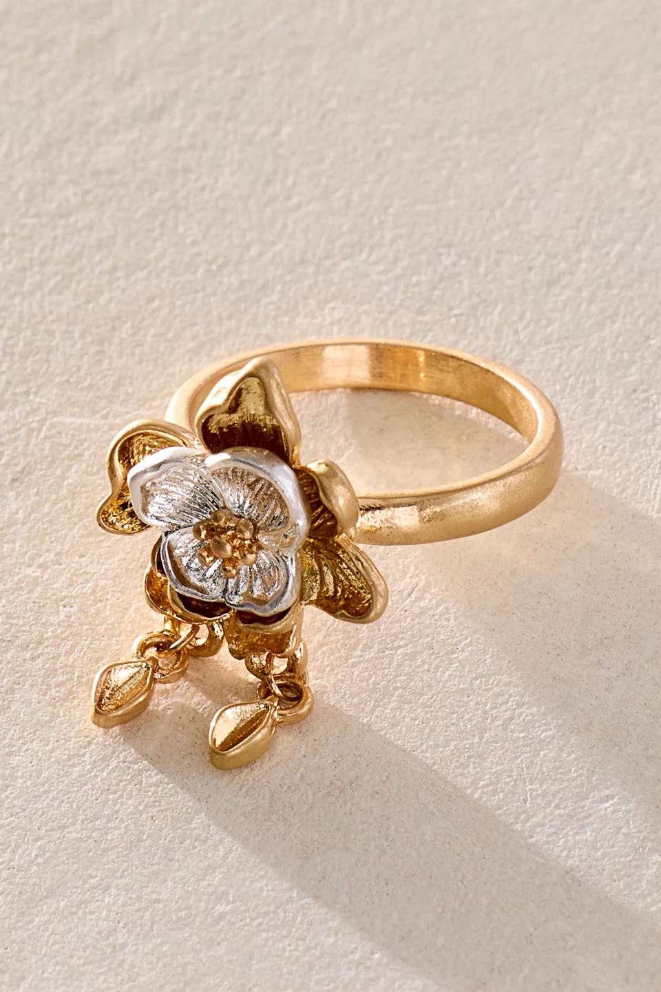 Fiore Gold Plated Ring - 1