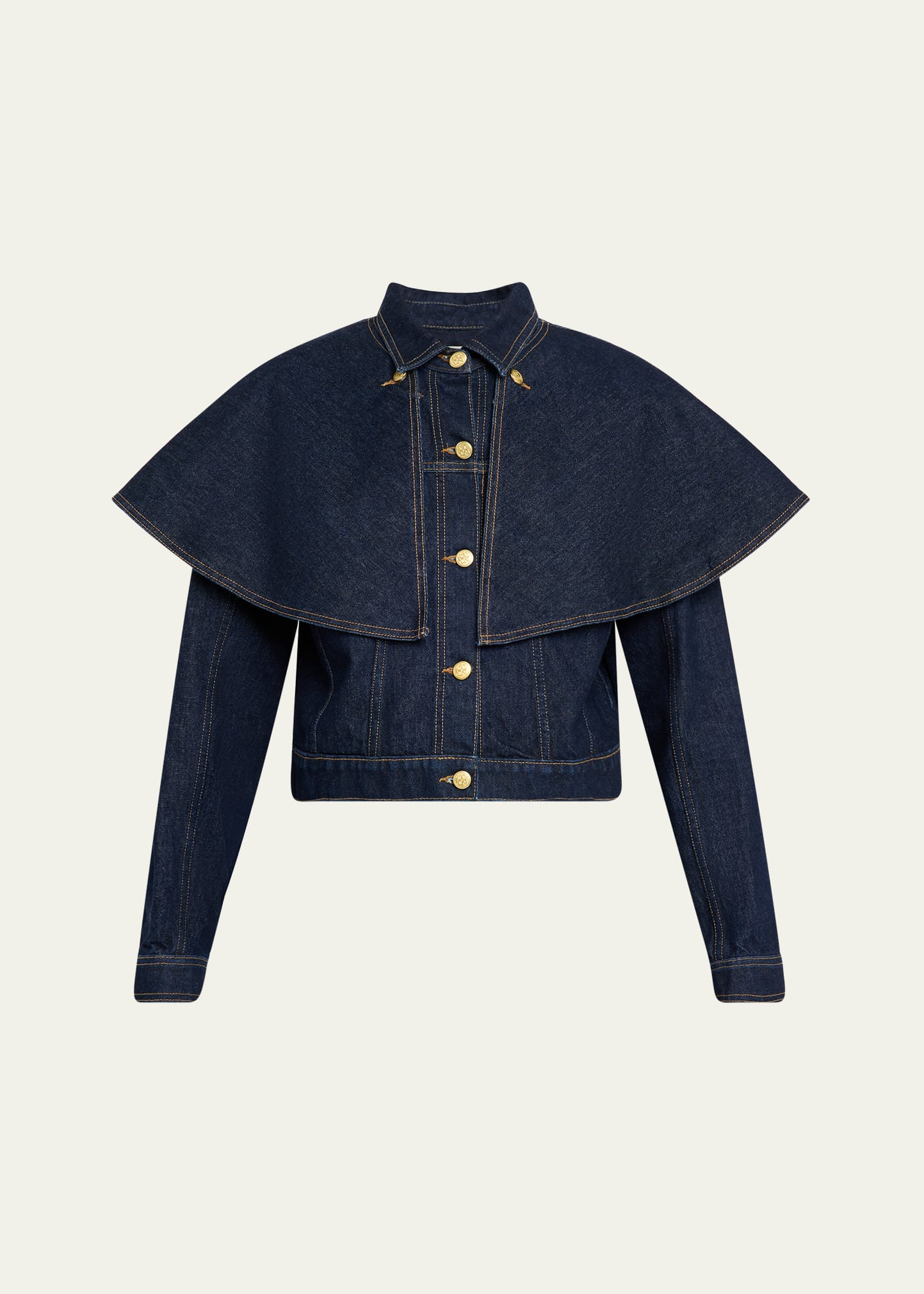 The Agata Denim Cape Jacket - 1