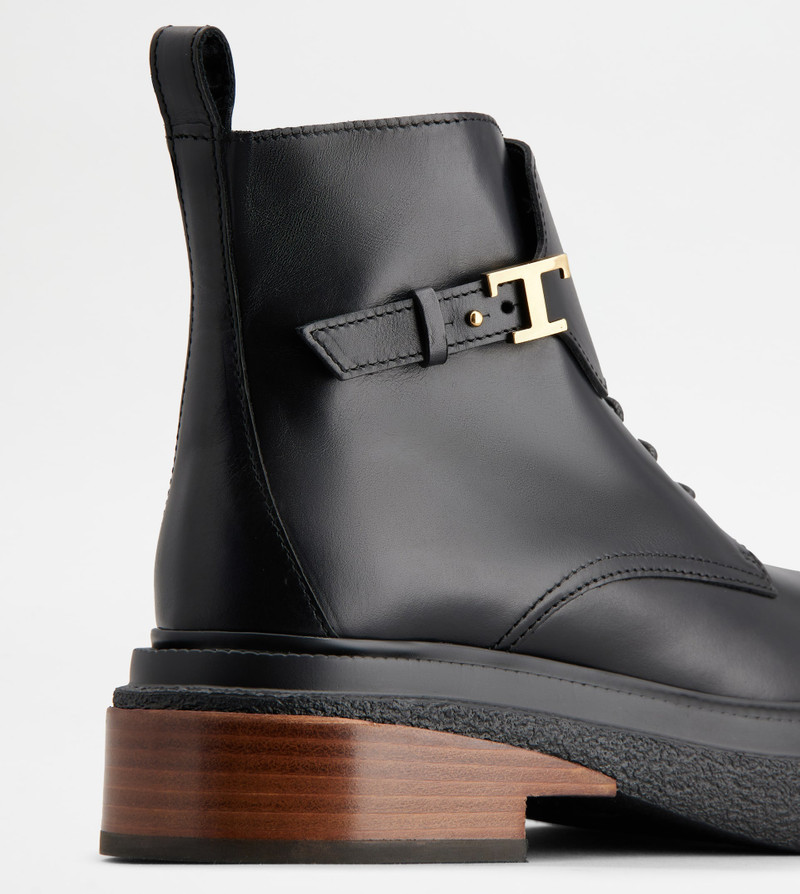 ANKLE BOOTS IN LEATHER - BLACK 6