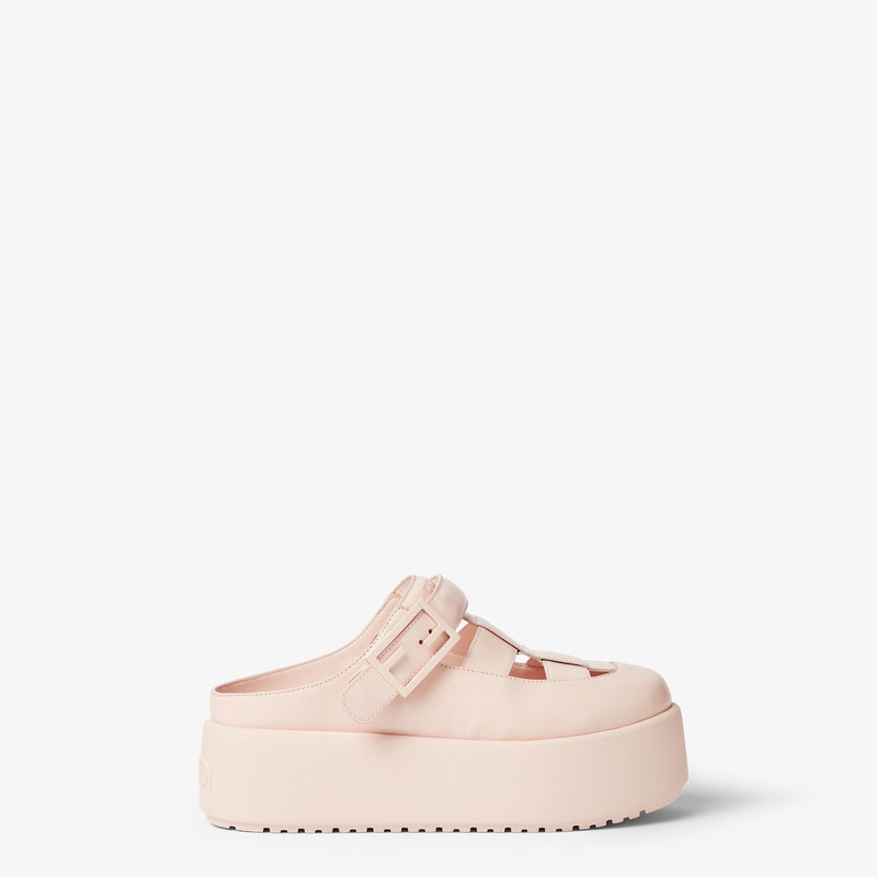 Fendi Sunshine Pink patent leather sabots 1