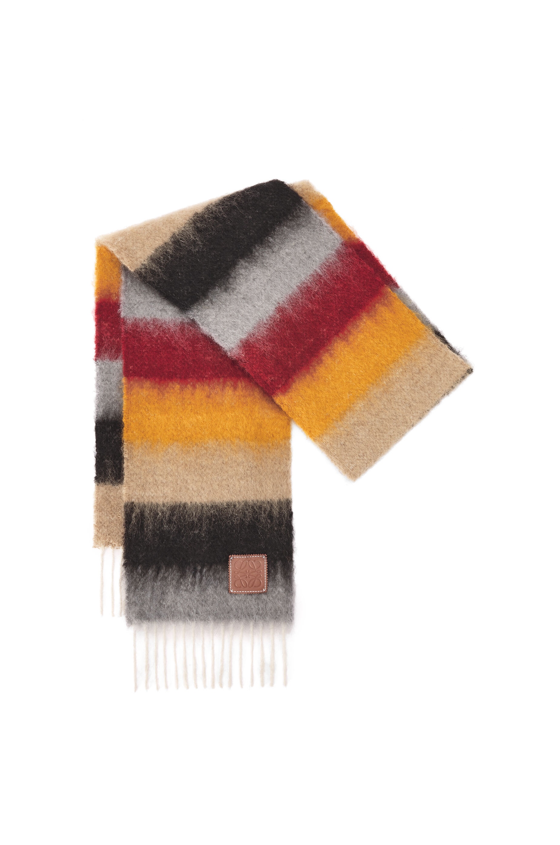 Striped scarf in mohair - 3