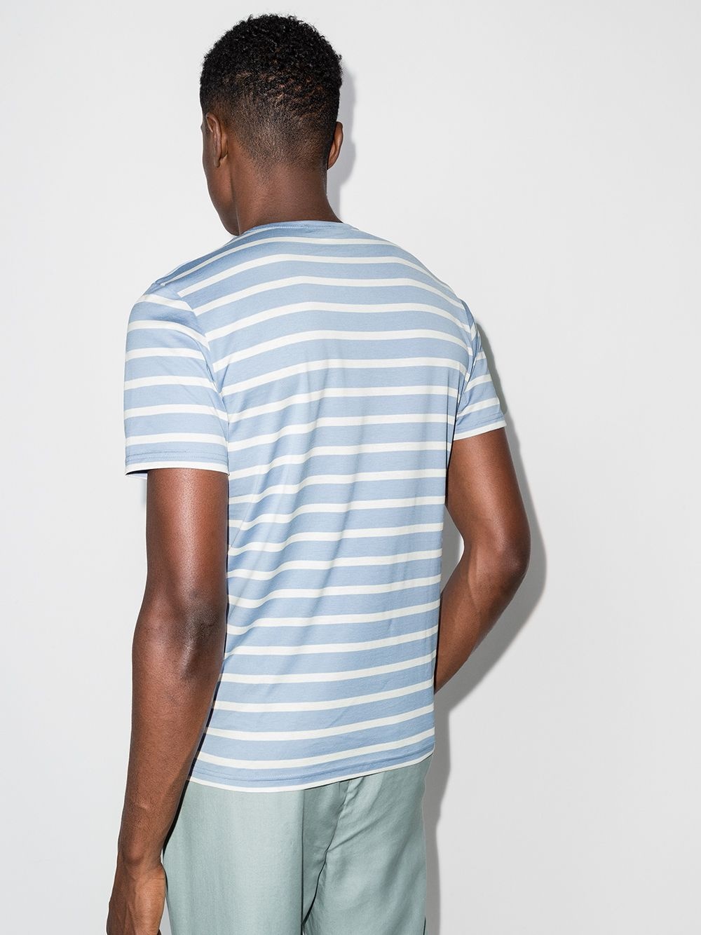 stripe-pattern cotton T-shirt - 3