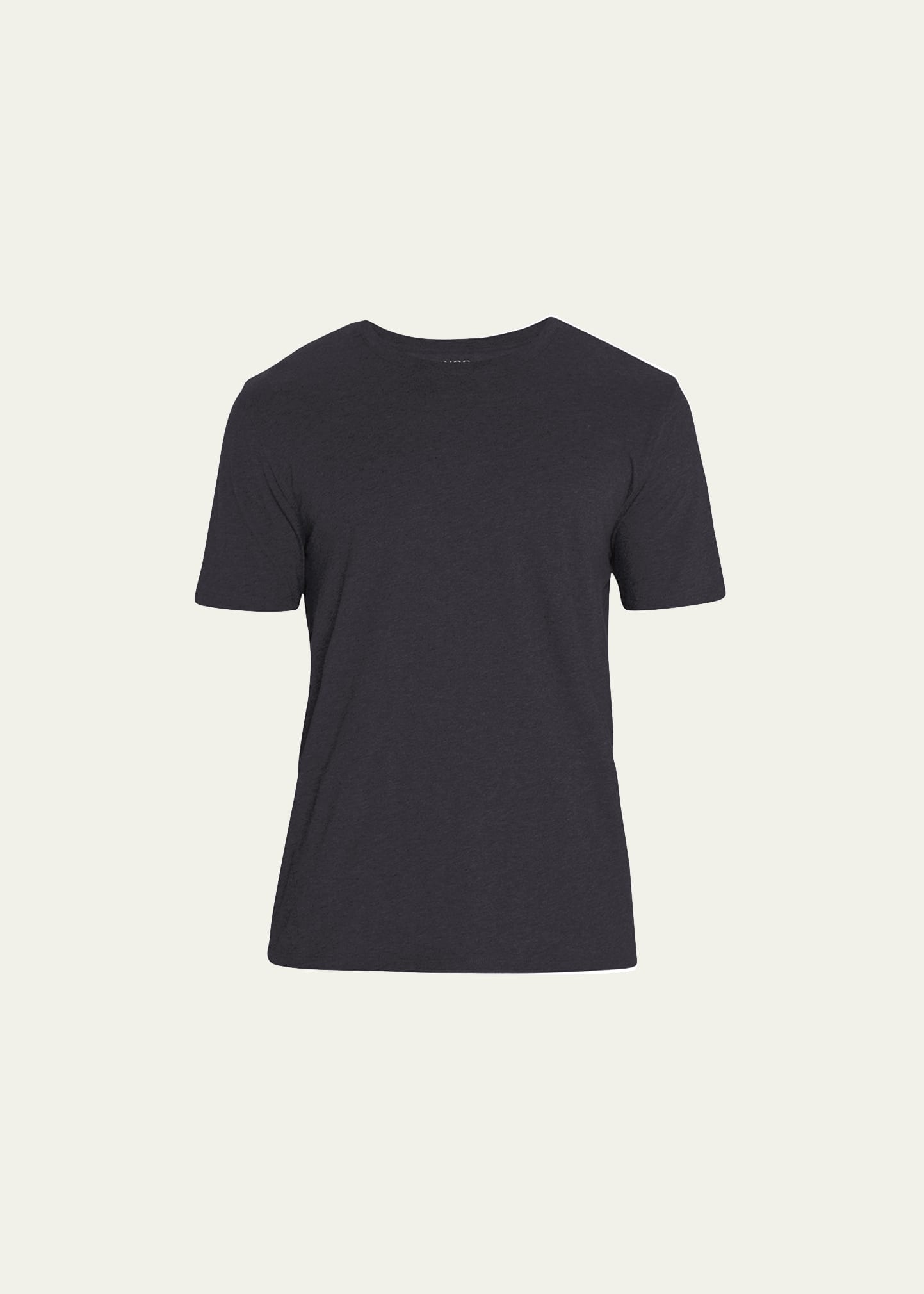 Men's Short-Sleeve Pima Crewneck Jersey T-Shirt, Black - 1