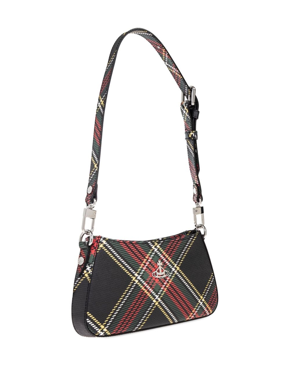 plaid shoulder bag - 4