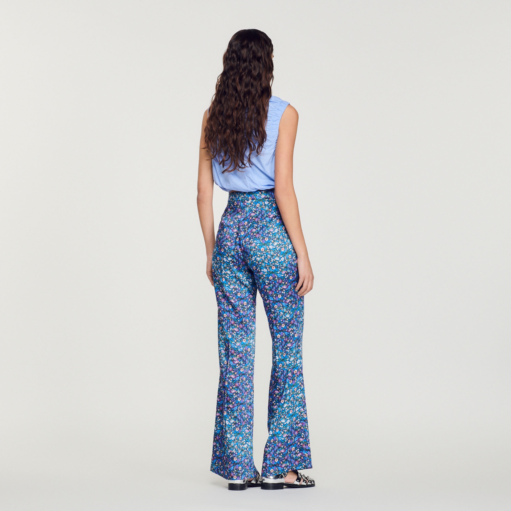 Floral satin pants - 6