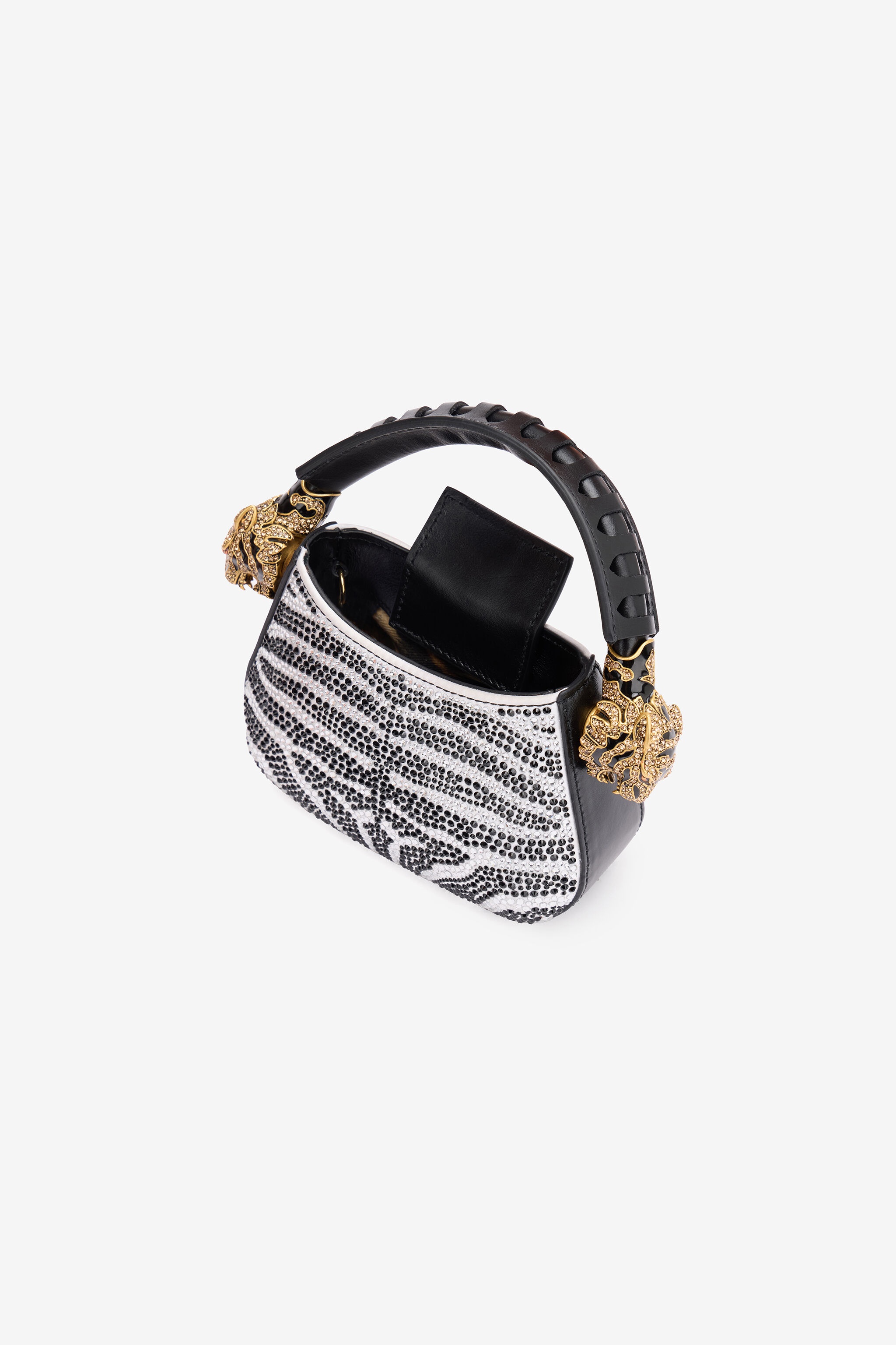 Mini Roar Bag With Rhinestoned Zebra Pattern - 6