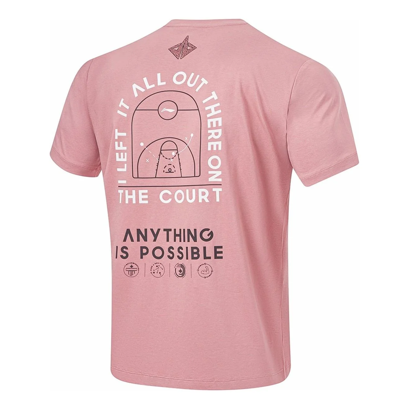 Li-Ning Graphic Basketball T-shirt 'Pink' ATST537-5 - 1