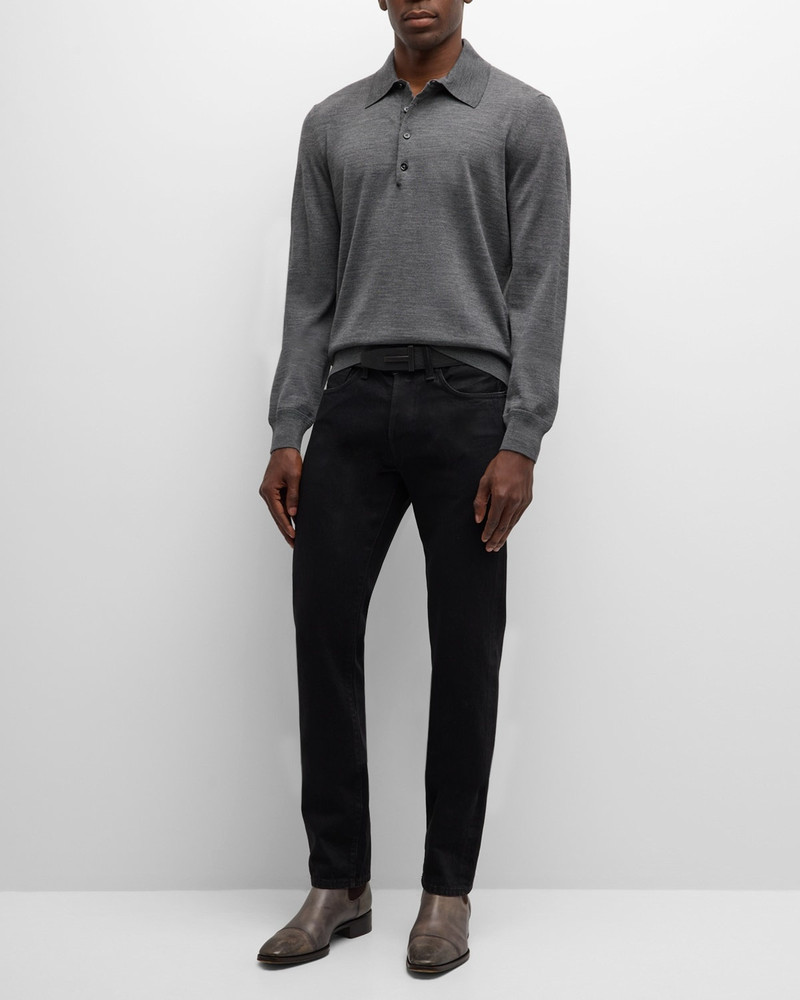TOM FORD Men's Fine-Gauge Wool Polo Sweater outlook