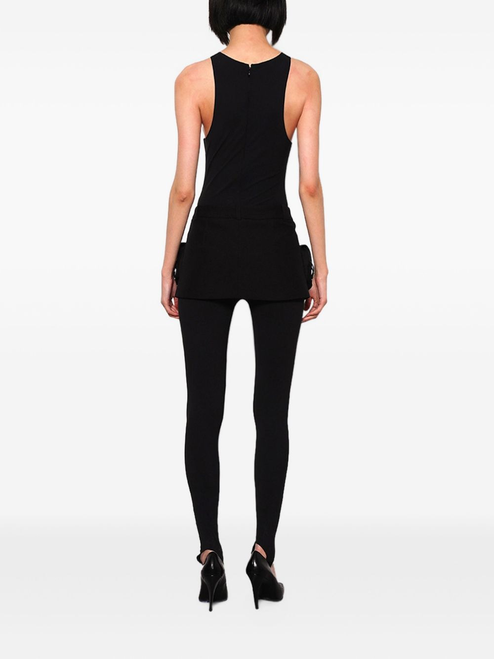 Basque pocket-detail stirrup jumpsuit - 4