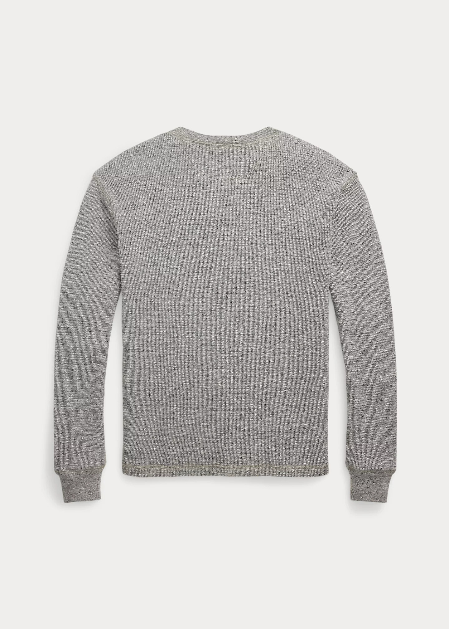 Garment-Dyed Waffle-Knit Henley Shirt - 2