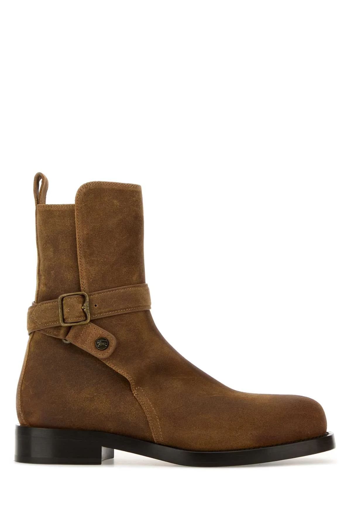 Burberry Men Camel Suede Ledges Ankle Boots - 1