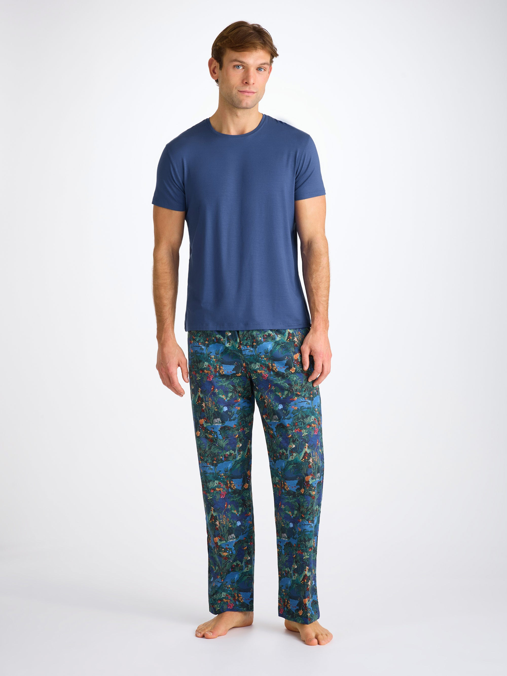 Men's T-Shirt Basel Micro Modal Stretch Sapphire - 3