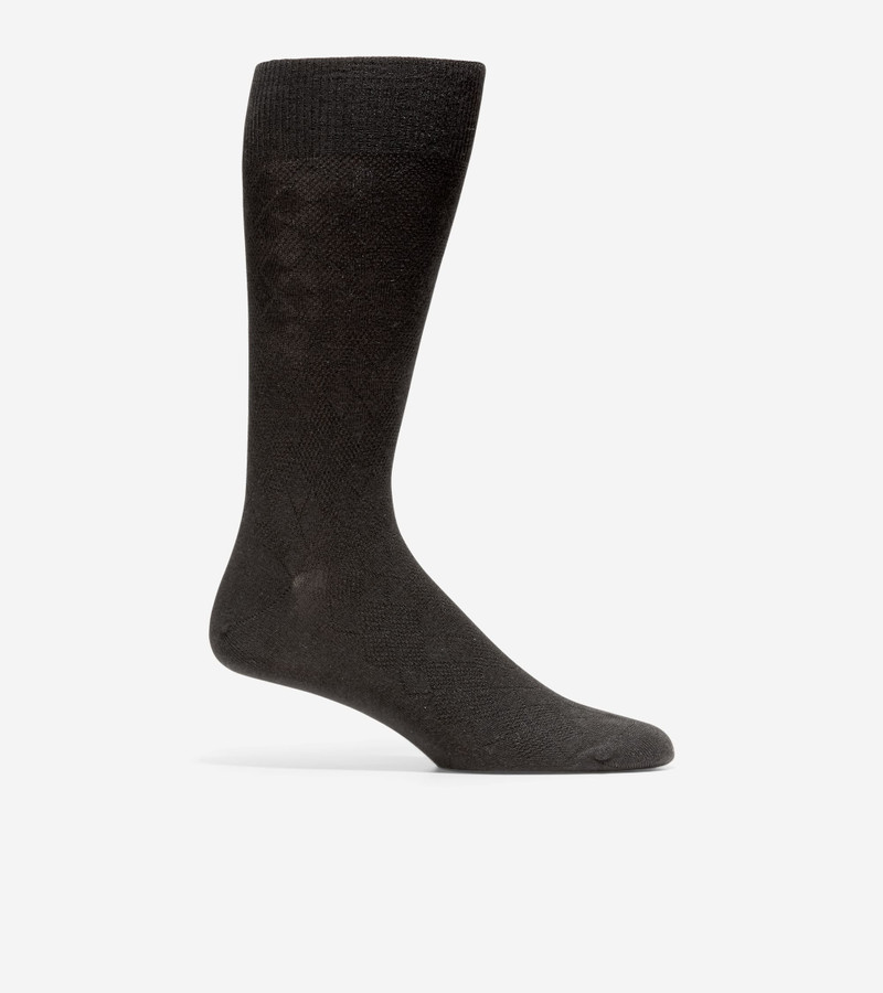 COLE HAAN Men's Tonal Argyle Crew Socks outlook