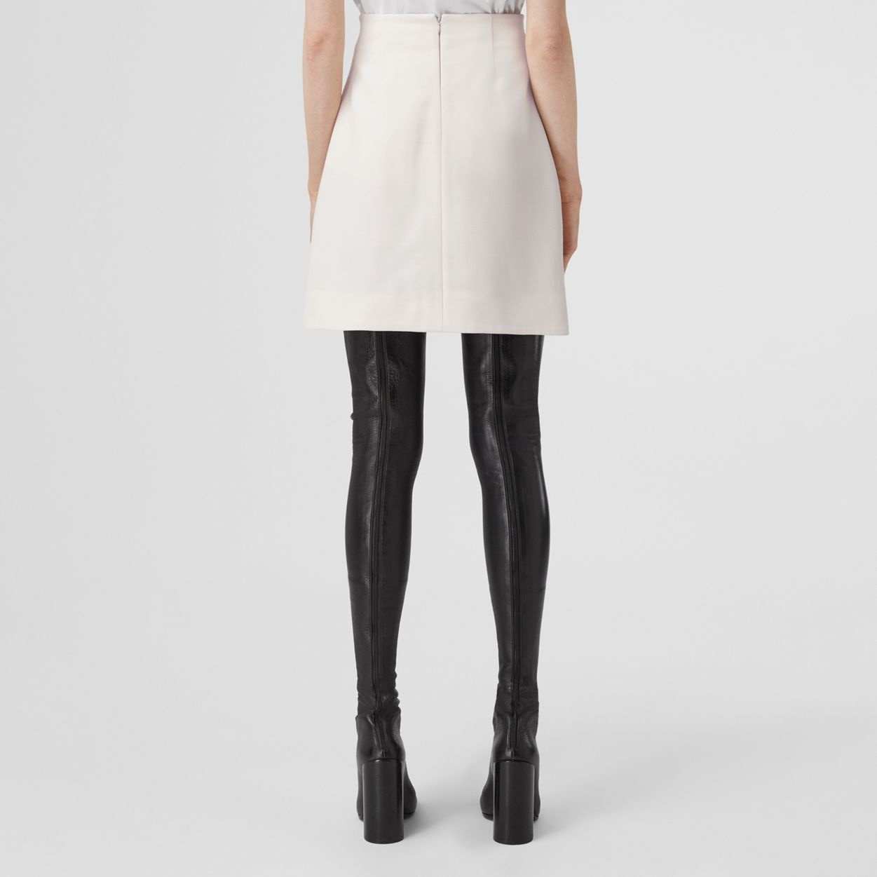 Pocket Detail Wool Silk Mini Skirt - 4