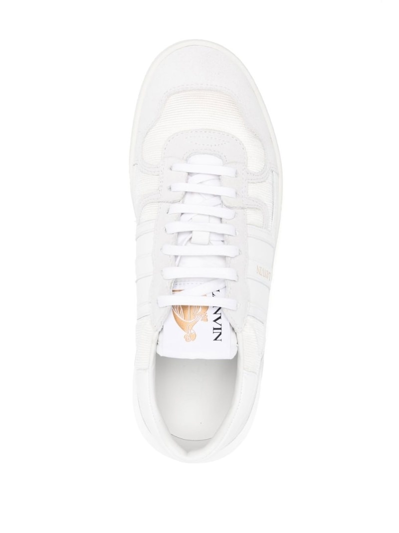 panelled lace-up sneakers - 5