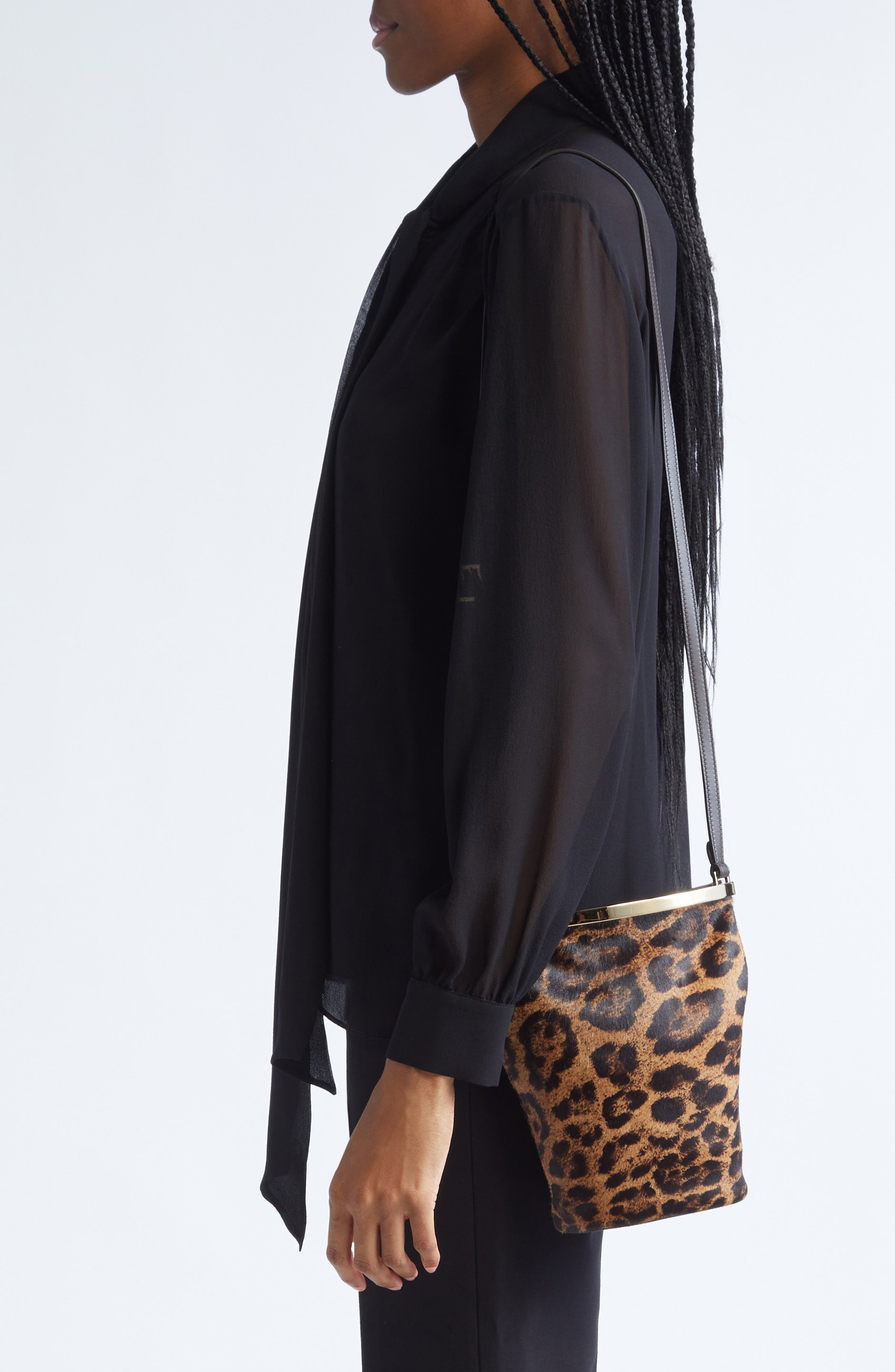 Mini Tod's Magenta Bag Genuine Calf Hair Bucket Bag in Cammello Ch/Palissandro at Nordstrom - 2
