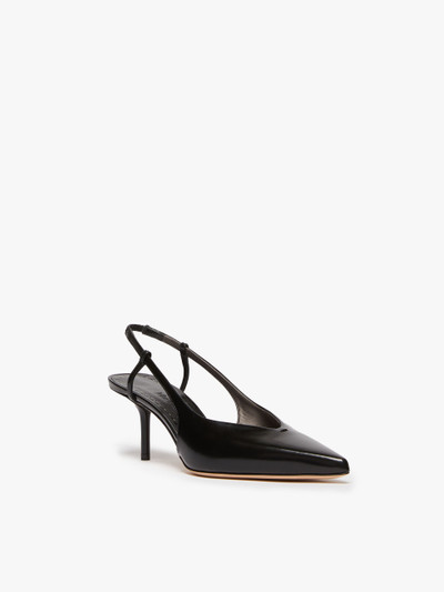Max Mara MMSLING Leather slingback court shoes outlook