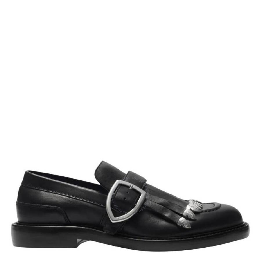 Burberry Cobble Fringe Detailing Leather Loafers - 1