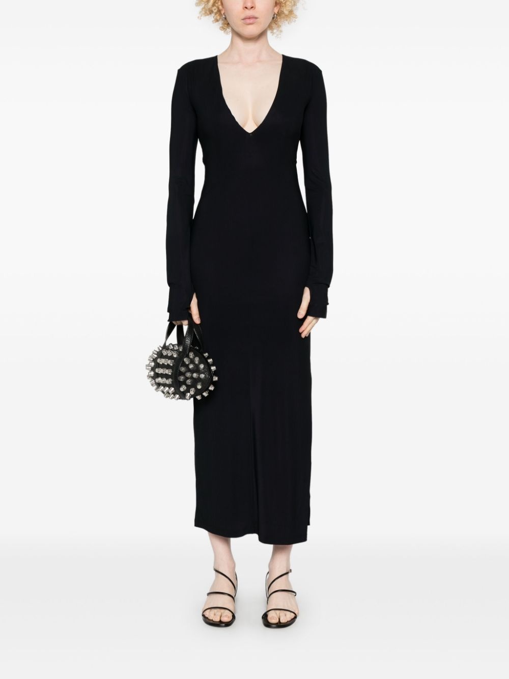 V-neck maxi dress - 2