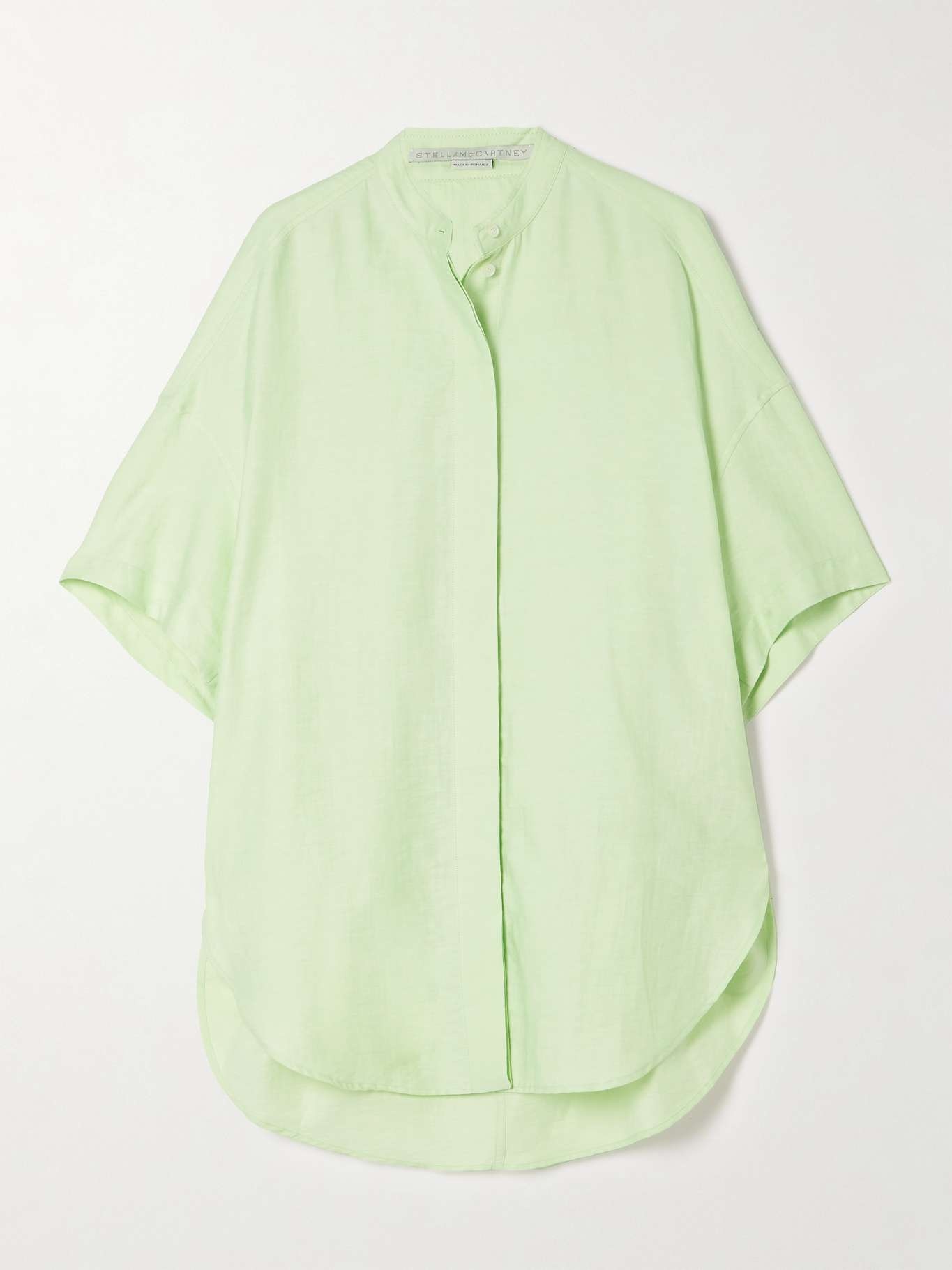 + NET SUSTAIN Oversized linen and cotton-blend shirt - 1