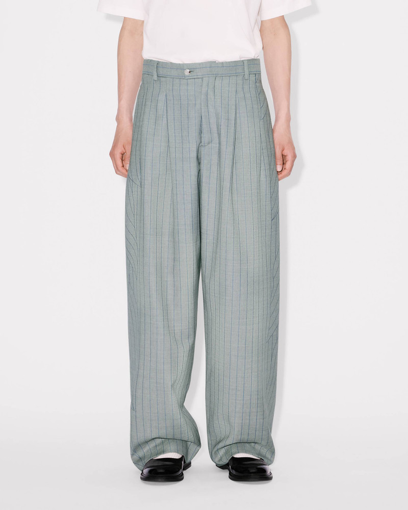 'KENZO Leaf Stripe' straight tailored pants in virgin wool jacquard 4