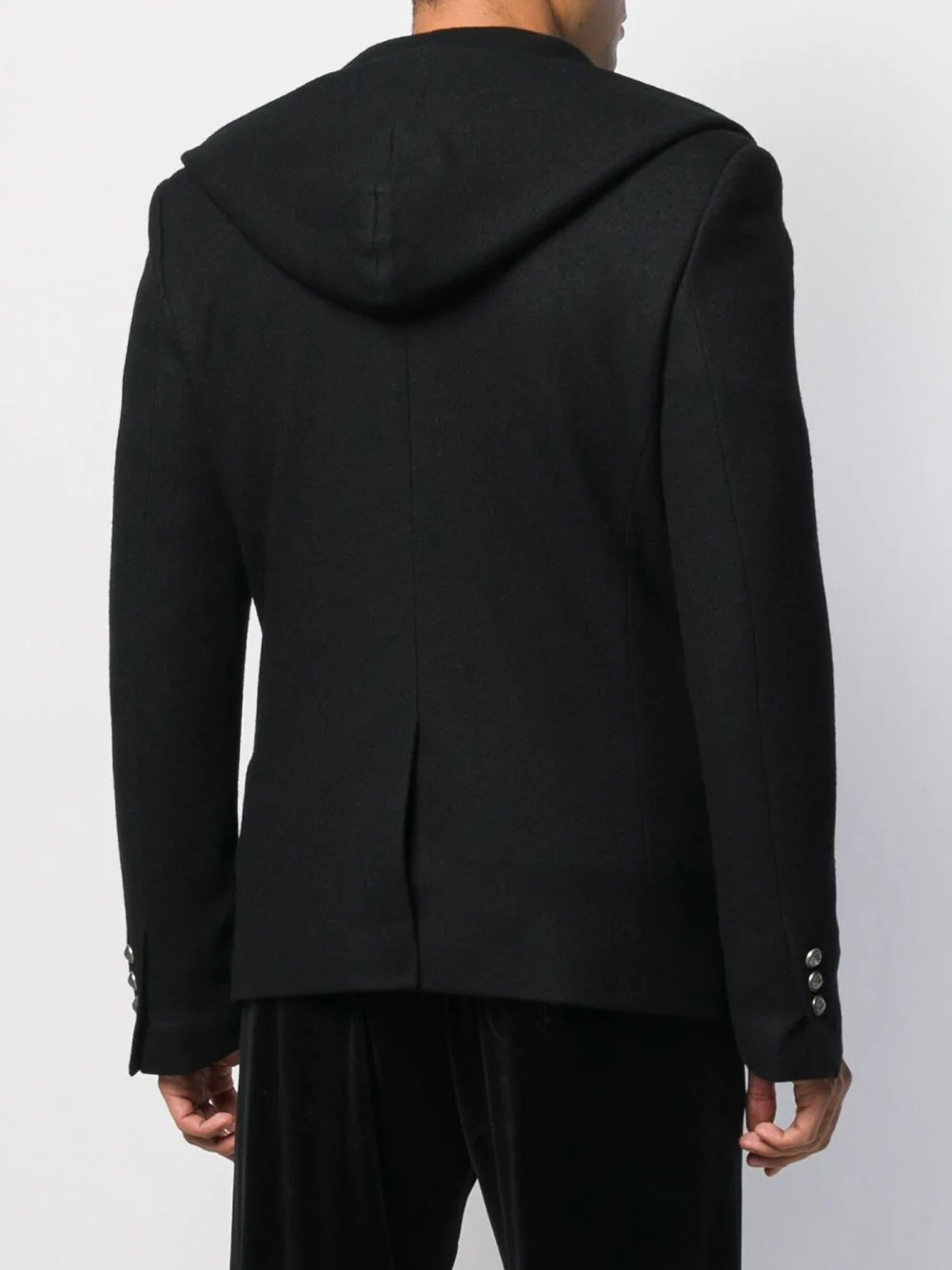 hooded logo patch blazer - 4