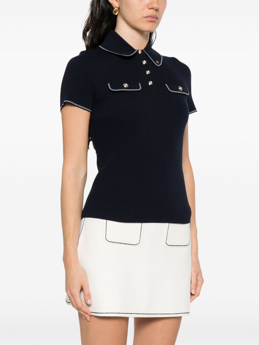 contrast-trim polo shirt - 3