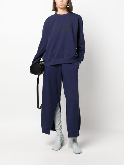 MM6 Maison Margiela ankle-slit wide-leg trousers outlook