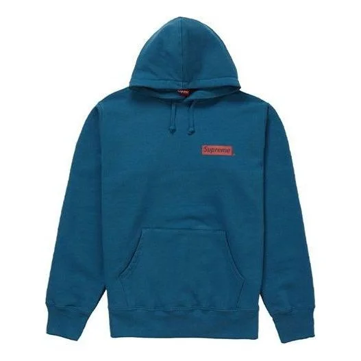 Supreme FW19 Stop Crying Hooded Sweater 'Blue' SUP-FW19-10628 - 1