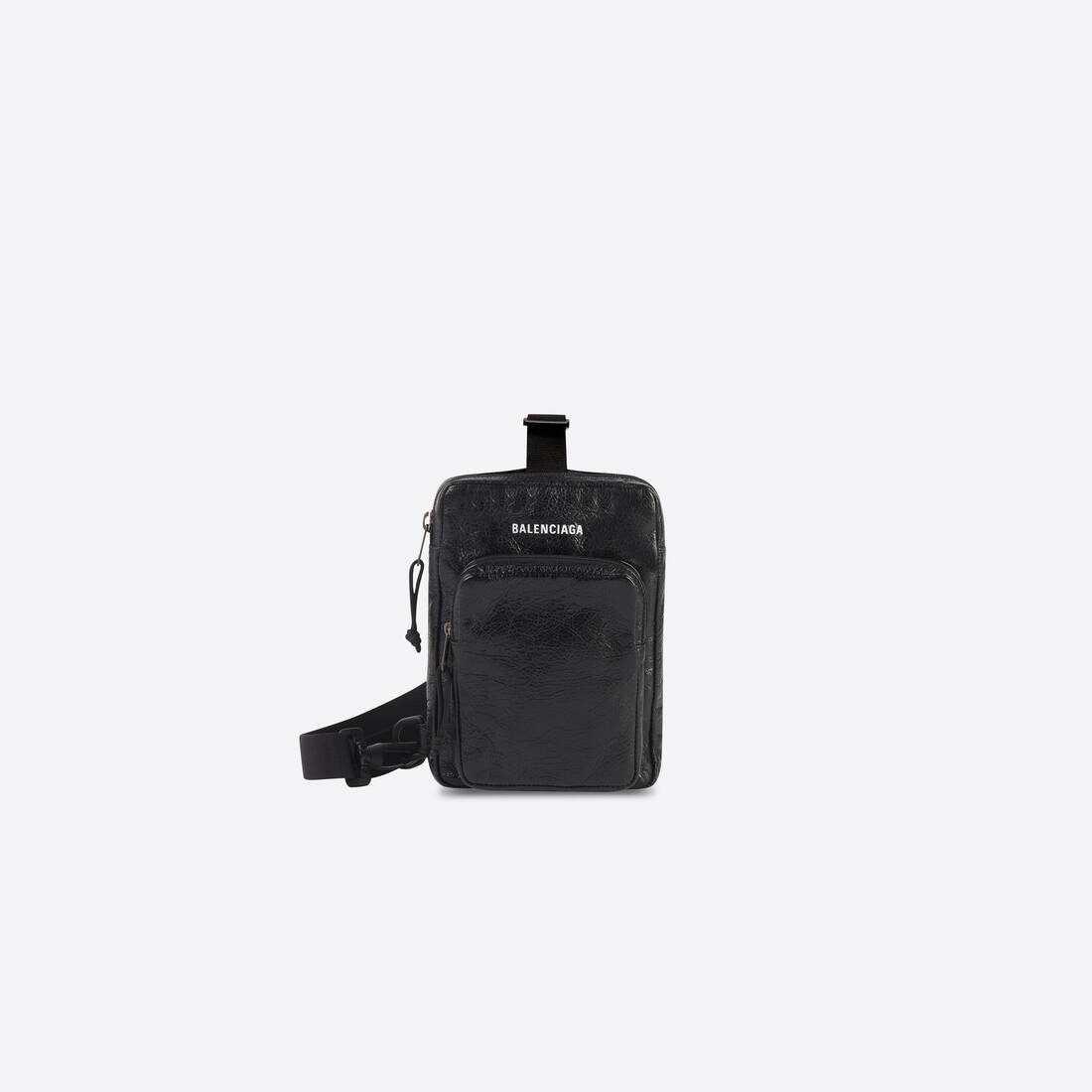 Men's Explorer Crossbody Messenger in Black - 1